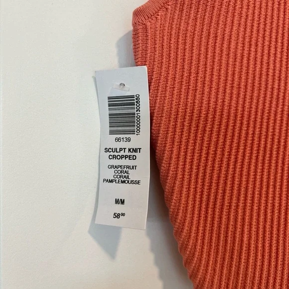 Babaton SCULPT KNIT SQUARENECK CROPPED TANK Medium, Colour: Grapefruit Coral - Picture 5 of 5